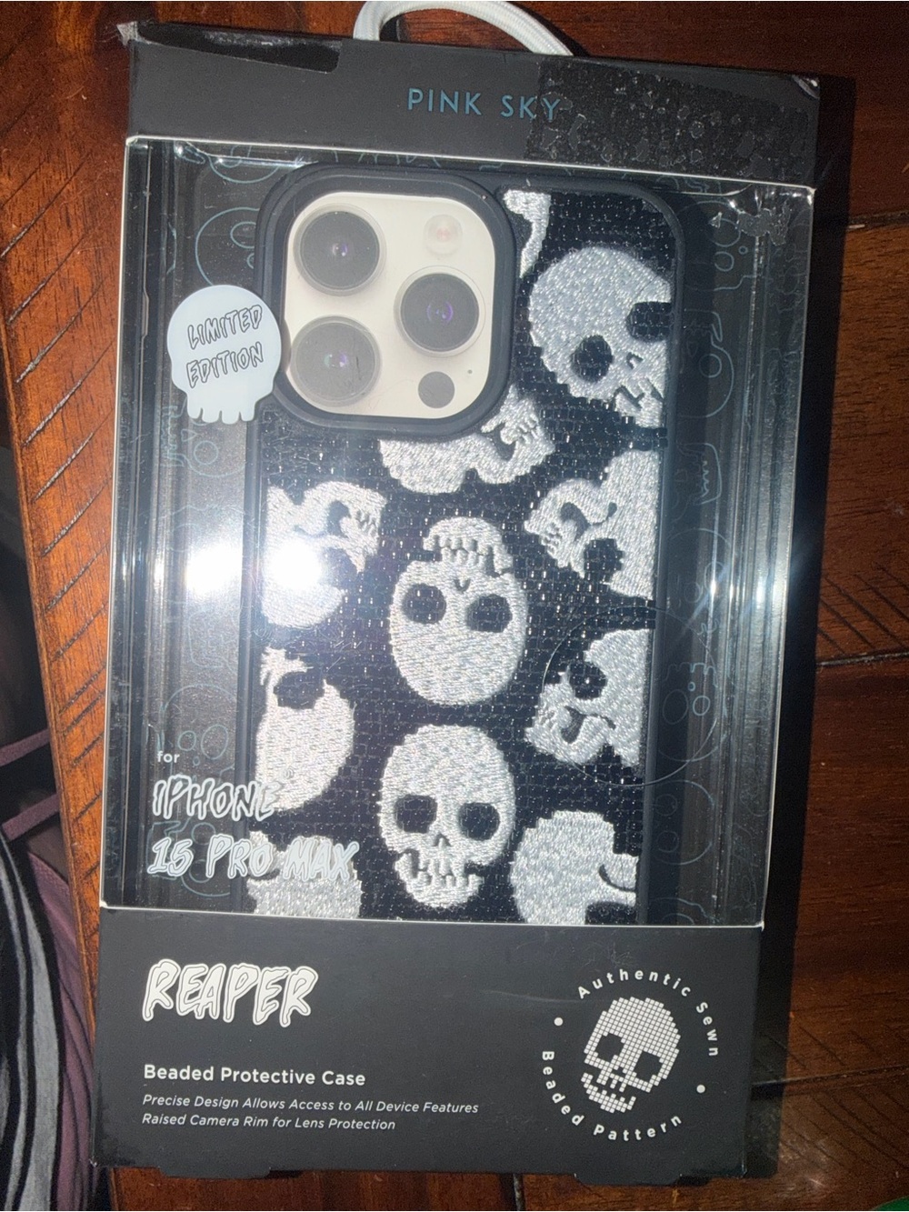 Reaper Beaded Protective Case for iPhone 15 Pro Max from Pink Sky